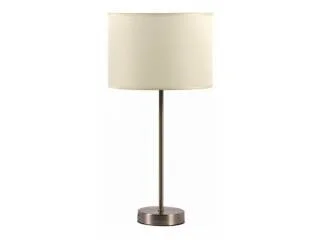 Lampara de mesa cromada E27 Plateada con pantalla, Uruguay | Que Sal Muebleria, vista 3