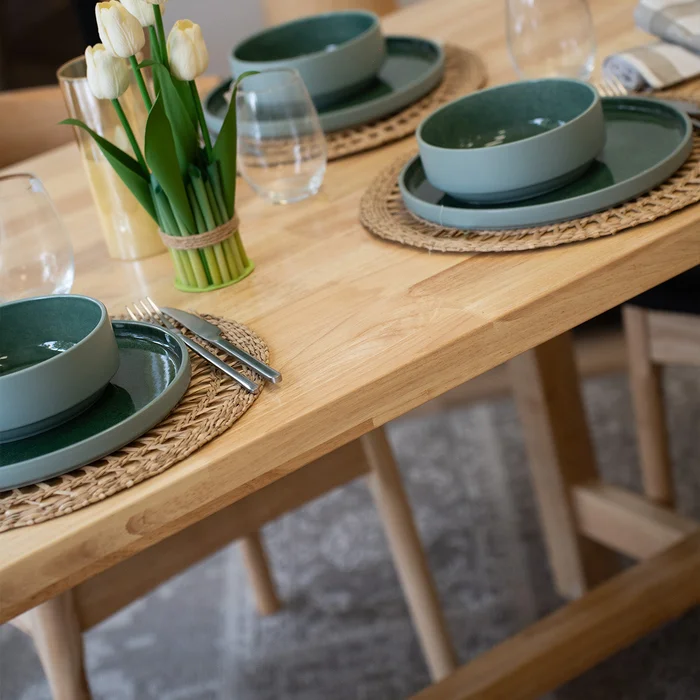 Mesa de comedor Madera Maciza Toronto 160 cm - Línea Serena en Madera natural - Mesas de comedor, Uruguay | Ecowood, vista 9
