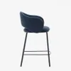 Taburete Maina - de chenilla azul y patas de acero con acabado azul FSC Mix Credit 65 cm en Azul - Butacas, banquetas y puffs, Uruguay | Kavehome, vista 8 de 10