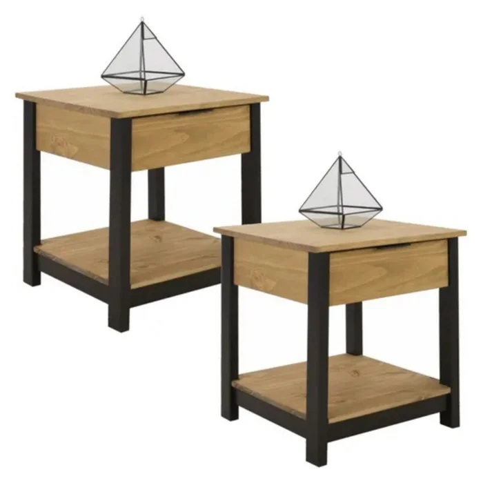 Promo 2 Mesa De Luz Linea Denise en Madera natural - Mesas de luz, Uruguay | La Cueva Muebles, vista 2