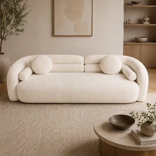 SOFÁ LABERINTO BLANCO 3 CUERPOS en Blanco - Sillones y sofás, Uruguay | Viasono