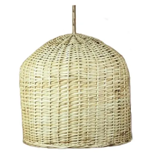 Lámpara trenzada en mimbre natural en Madera natural - Lámparas colgantes, Uruguay | Decoramuss