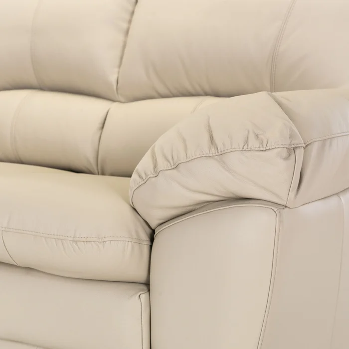 Sofá Messina - Cuero Básico - 3 cuerpos - Arena - (Preventa) en Beige - Sillones y sofás, Uruguay | NYR, vista 3