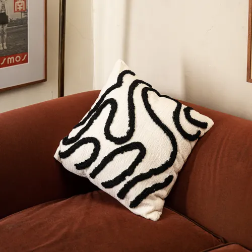 Almohadón formas - negro - Textiles, Uruguay | Buho Store