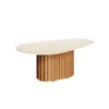KIT Mesa De Living Oval Mix Small + Large Línea Nevada en Madera natural - Muebles para TV, Uruguay | Ecowood, vista 6 de 9