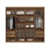 Ropero Placares Master Vip 8 Puertas 8 Estantes Con Espejo en Off-white, Uruguay | Lais Muebles, vista 3 de 4