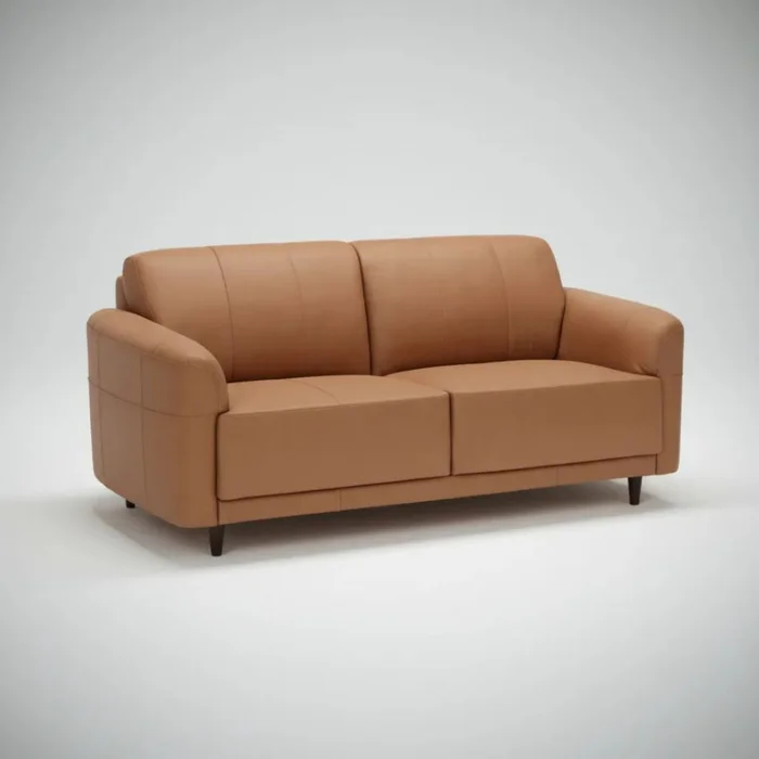 SOFA 2 CUERPOS - 100% CUERO - MODELO MARBELLA - COLOR MARRON CLARO en Marrón - Sillones y sofás, Uruguay | Champagne Home, vista 2