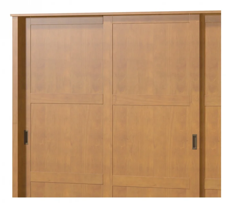 Ropero 3 puertas corredizas 3 cajones - Madera maciza - Marron en Marrón - Roperos y placares, Uruguay | Rústico Hogar, vista 4