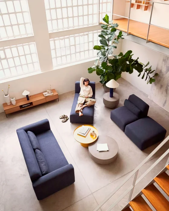 Sofá modular Neom 2 plazas azul 188 cm en Azul - Sillones y sofás, Uruguay | Kavehome, vista 2