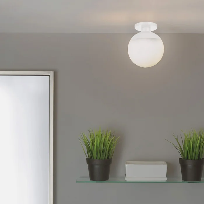 Lámpara de Techo Miami Blanca en Blanco - Lámparas colgantes, Uruguay | Serlux, vista 3
