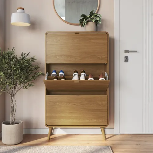 Zapatera con cajones color Roble - Aparadores y recibidores, Uruguay | RM Muebles y Deco