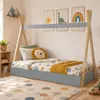 Cama Bosque Montessori 1 plaza Azul - Dormitorio, Uruguay | RM Muebles y Deco, vista 1 de 3