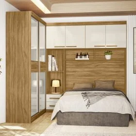 Ropero Placard Respaldo Dormitorio 2 Puertas Corredizas en Madera natural - Respaldos de cama, Uruguay | Soy Hogar, vista 3