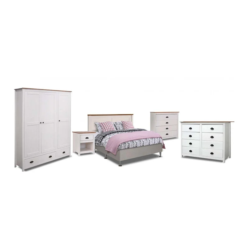 Placard Ropero 3 Puertas Madera Natural-beige Topazio en Blanco - Roperos y placares, Uruguay | Divino, vista 4