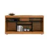 Rack Tv Living 2 Puertas Estantes Ruedas Hasta 55 Pulgadas en NOCE MILANO/ NEGRO MATE - Muebles para TV, Uruguay | Soy Hogar, vista 3
