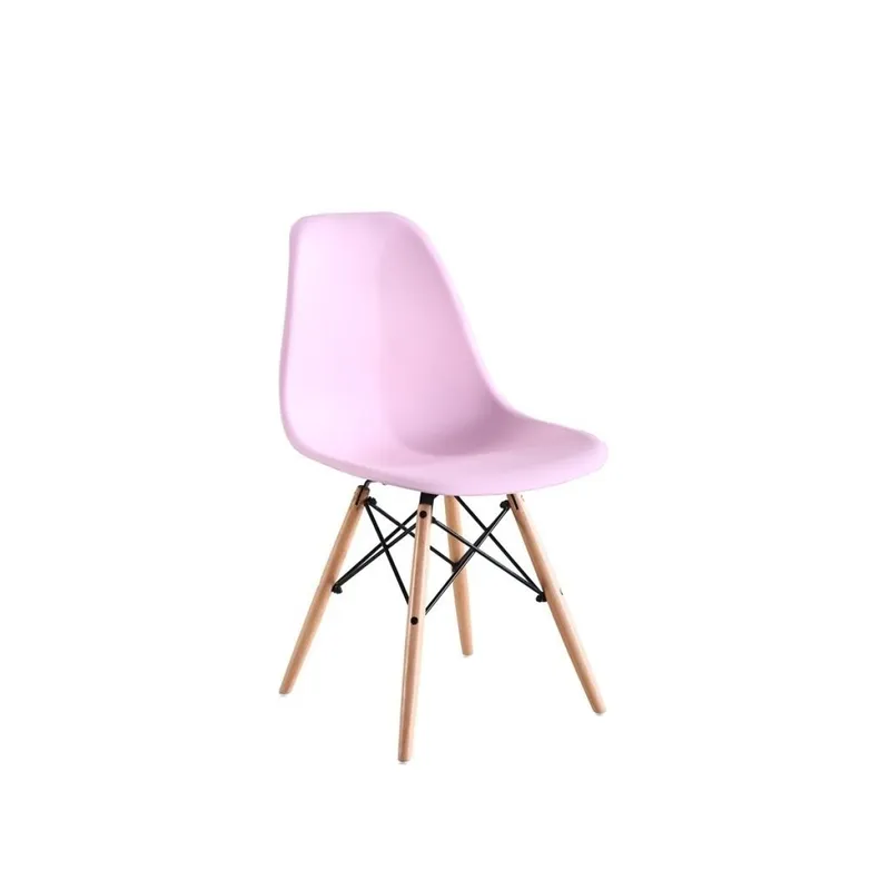 SILLA NIÑO EAMES DKR PP Y MADERA ROSA en Rosa - Sillas, Uruguay | Decohogar