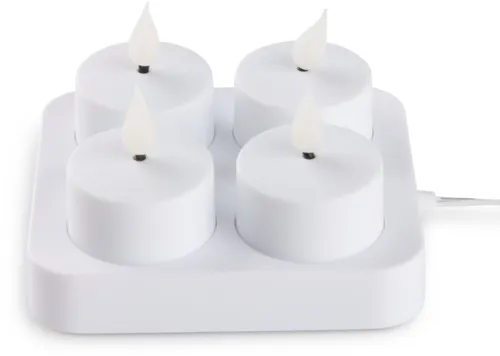 Velas LED JANSSON con cargador y control en Blanco - Velas y Portavelas, Uruguay | JYSK