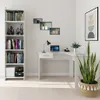Promo Escritorio Esquinero + Biblioteca 5 Estantes - Blanco en Blanco - Bibliotecas, Uruguay | La Cueva Muebles, vista 1 de 10