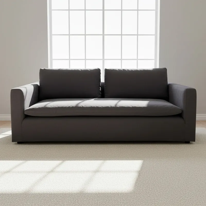 Sofá 3 Cuerpos Tela Gris Nunu Gris Osc en Gris - Sillones y sofás, Uruguay | Divino