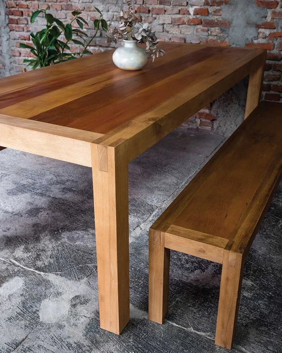 BANCO GAROPABA 1,98mt en Madera natural - Butacas, banquetas y puffs, Uruguay | Fundamento Muebles