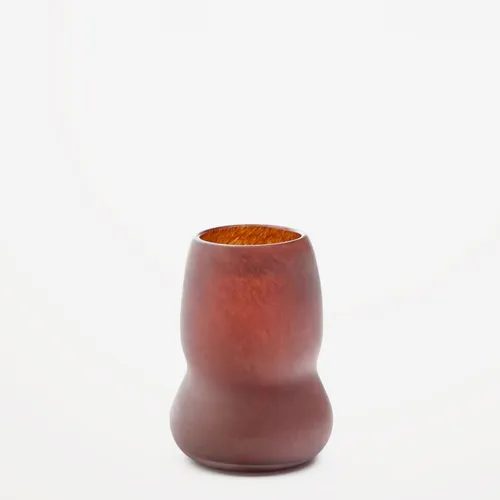 Jarrón Crila de vidrio - marrón 20 cm en Marrón - Jarrones, Uruguay | Kavehome