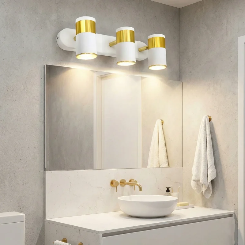 Aplique de Pared Aura Triple Gold en Blanco - Iluminación, Uruguay | La Perla, vista 4