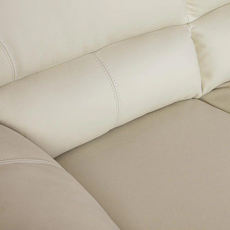 Sillón 3 Cuerpos Cuero Natural-beige Florencia Crudo en Blanco - Sillones y sofás, Uruguay | Divino, vista 5