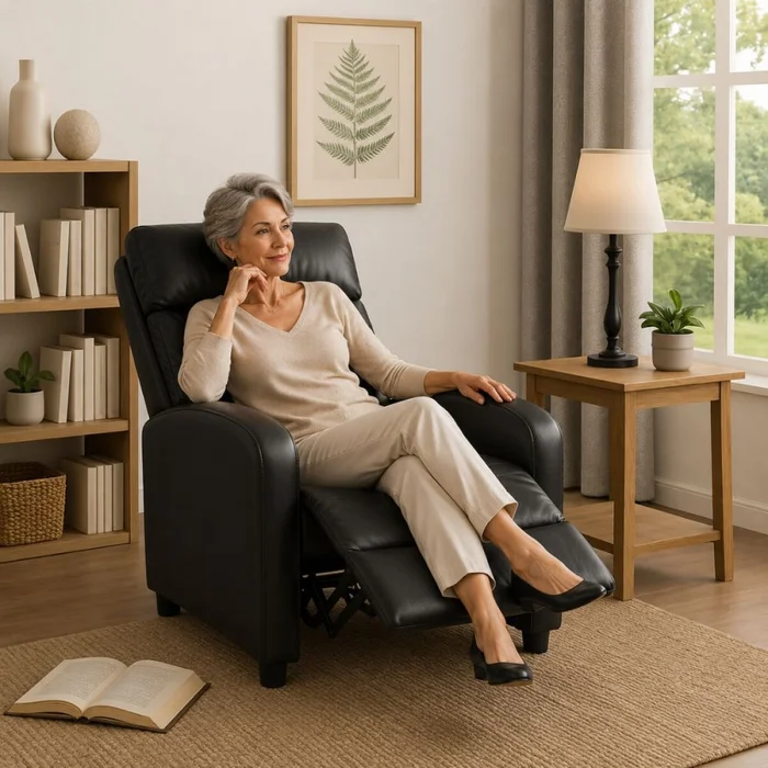 Sillon reclinable 1 cuerpo - Negro en Negro, Uruguay | La Cueva Muebles