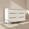 Comoda 6 Cajones Mdf Blanco Logan en BCO/NAT - Cómodas, Uruguay | Divino, vista 1 de 3