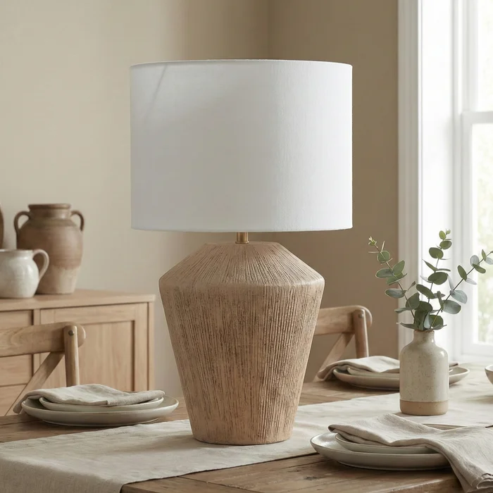 Lámpara de Mesa Nativo Jute Cone en Beige - Lámparas de mesa, Uruguay | La Perla, vista 2