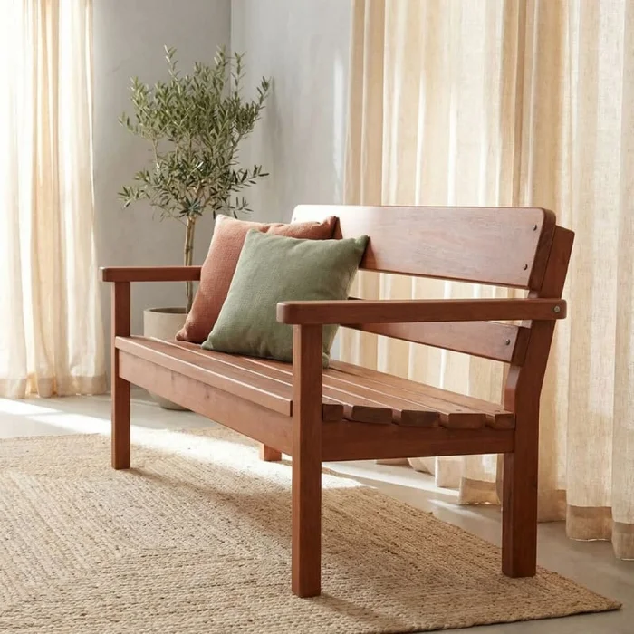 Sillon recto de 2 cuerpos — Serra Amoblamientos en Madera natural - Muebles para el exterior, Uruguay | Serra Amoblamientos, vista 5