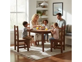 Juego de comedor redondo 4 sillas en Marrón - Mesas de comedor, Uruguay | Quesal, vista 3