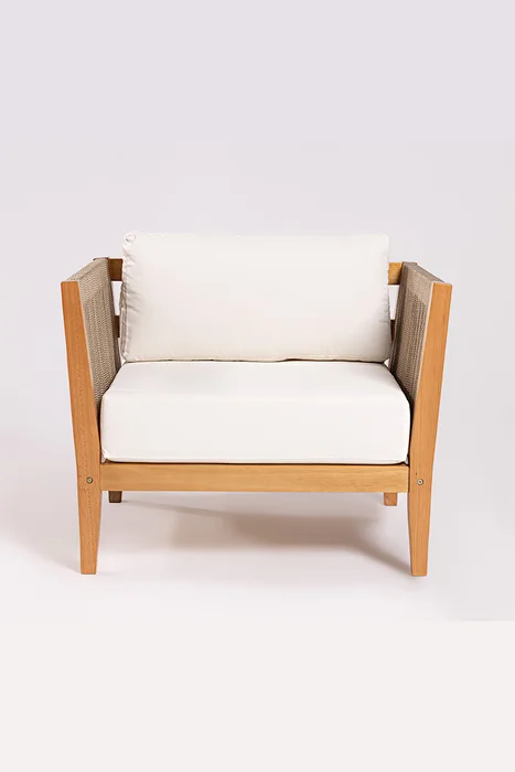 POLTRONA CANNES CUERDA RAMI Y ACQUABLOCK CRUDO 86x74x66CM JATOBA - Muebles para el exterior, Uruguay | Vinibel, vista 2