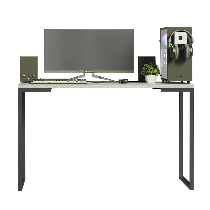 Mesa de escritorio Industrial Madera y Hierro 120cm en Negro - Escritorios, Uruguay | Balton, vista 31