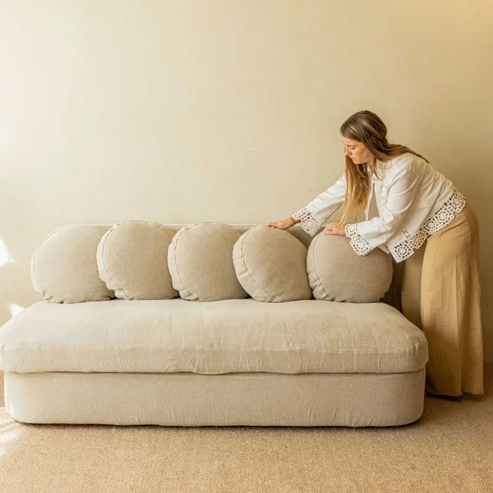 Sillón Sam 180 lino sand en Beige - Sillones y sofás, Uruguay | De Arcos, vista 2