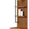 Rack con Panel Ouro Listones de madera y Led 268cm MDF/MDP - Muebles para TV, Uruguay | Balton, vista 9 de 11