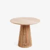 Mesa redonda Jeanette de madera maciza de - teca Ø 90 cm en Madera natural - Mesas de comedor, Uruguay | Kavehome, vista 1 de 5
