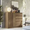 Comoda Cajonera 2 Puertas 5 Cajones 100% Mdp Dormitorio Jatoba - Cómodas, Uruguay | Muebles Express, vista 3 de 4