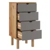 Cajonera 4 C Mel/gris Linea Nordica en Madera Maciza - Cómodas, Uruguay | Que Sal Muebleria, vista 10 de 16