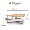 MESA CENTRO TRIANGULAR - BASE GRAFITO - MADERA ROBLE CLARO en Madera natural - Mesas de living, Uruguay | Champagne Home, vista 3 de 5