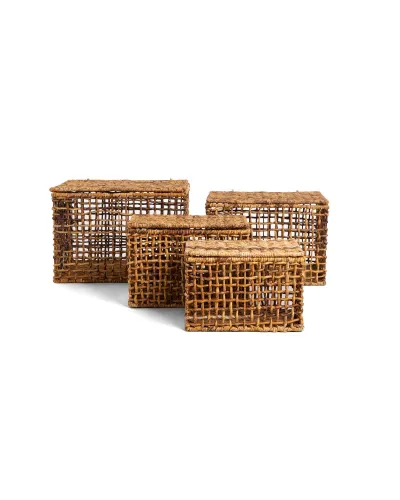 CANASTO RECT. BOTSUANA NAT RUSTIC en Madera natural - Canastos, Uruguay | Masinfinito Casa