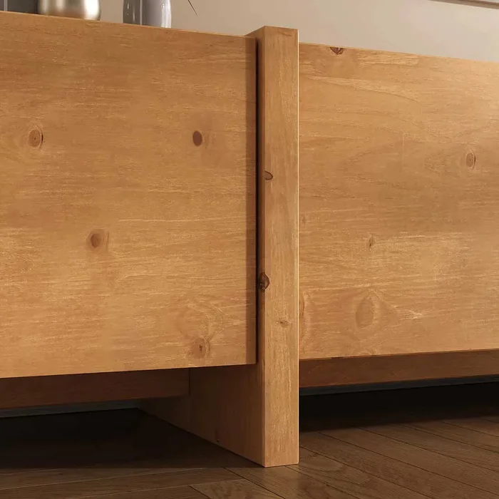 Rack tv Lesly 220CM - Madera Maciza en Madera natural - Muebles para TV, Uruguay | Balton, vista 7