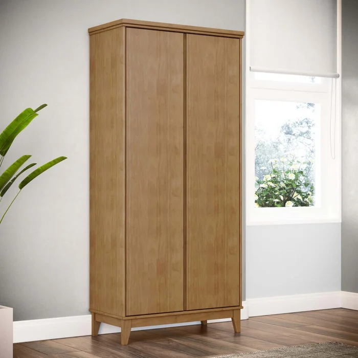 Placard Multiuso 2 Puertas Mdf-y-pino Natural-beige Adaku en Madera natural - Roperos y placares, Uruguay | Divino