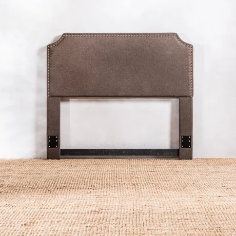 Respaldo Tapizado En Tela Linen - Marrón en Marrón - Dormitorio, Uruguay | Aihaus