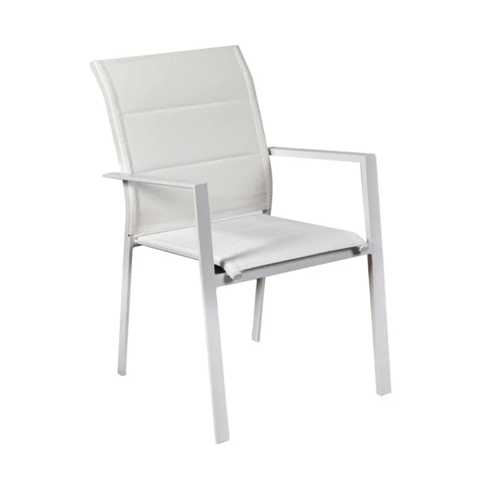 Silla De Exterior Aluminio Blanco Portofino en Blanco - Muebles para el exterior, Uruguay | Divino, vista 2