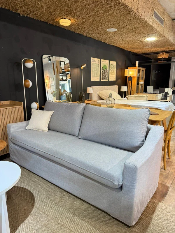 Sofá Manchester con Funda Desmontable 2 Cuerpos (155cm) – Gris Oscuro en Gris - Sillones y sofás, Uruguay | Berna Home, vista 5