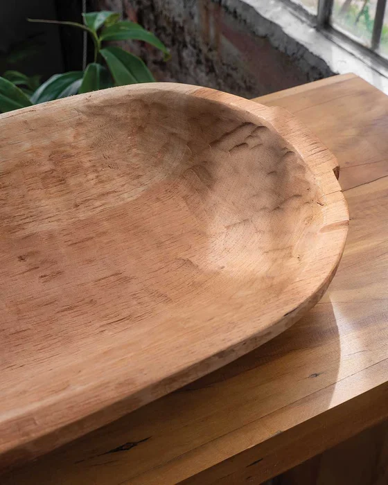 FUENTE CEDRO OVAL G en Madera natural - Decoración, Uruguay | Fundamento Muebles