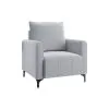 Sillon Butaca Poltrona Tapizada En Tela Patas Metalicas en Gris - Butacas, banquetas y puffs, Uruguay | Soy Hogar, vista 2 de 6