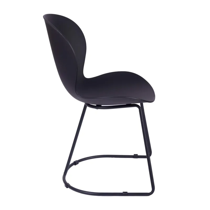 Silla De Comedor Pp-y-metal Negro Solei en Negro - Sillas, Uruguay | Divino