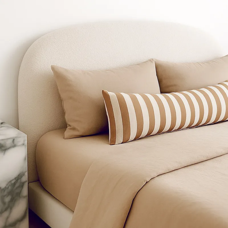 respaldo ROND - Tapizado en Beige - Respaldos de cama, Uruguay | Octo